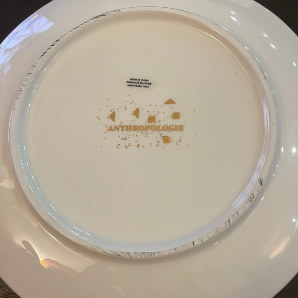 New Anthropologie Night Sky Pink & Gold Star Dessert Plate Set AnthroLiving - Picture 6 of 9